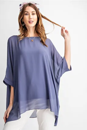 Bernice Oversized Chiffon Tunic with Tank