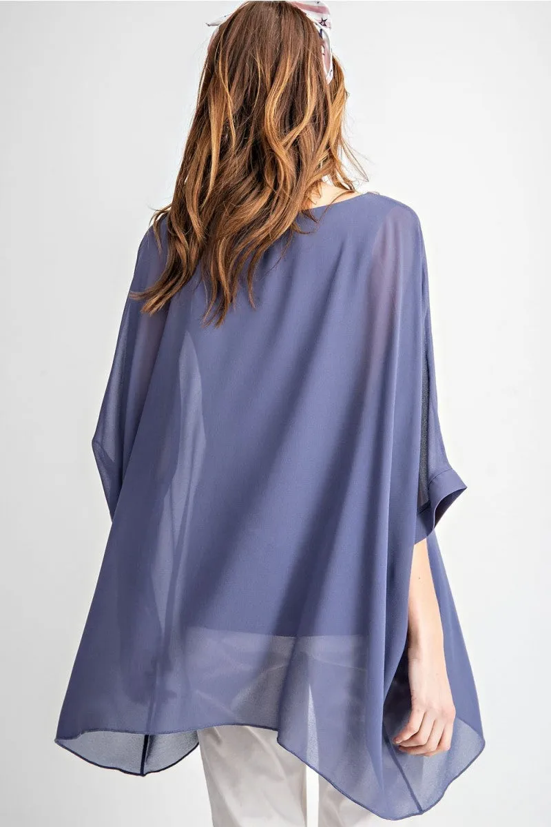 Bernice Oversized Chiffon Tunic with Tank