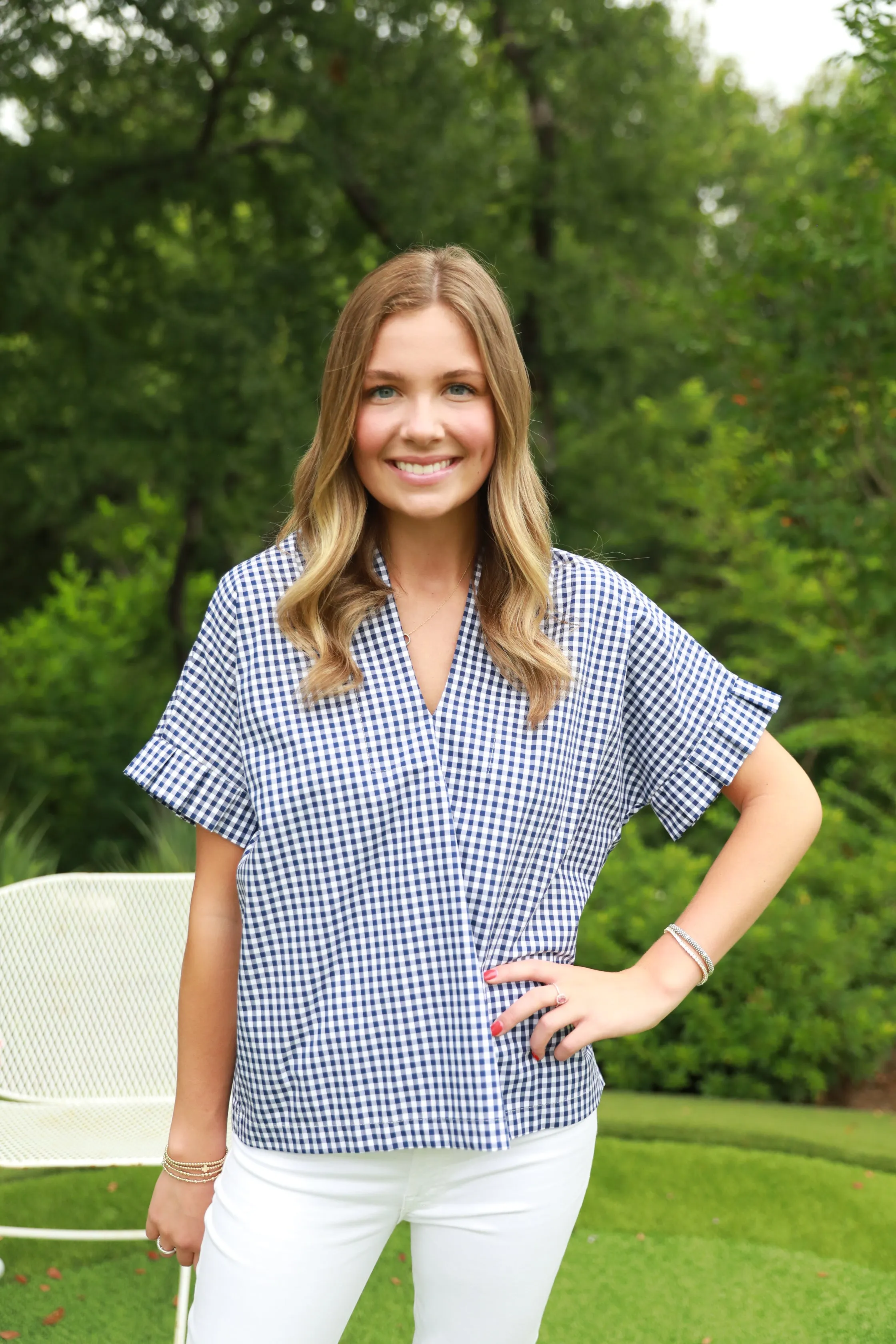 Black Label Pleated Kimono - Gingham Collection