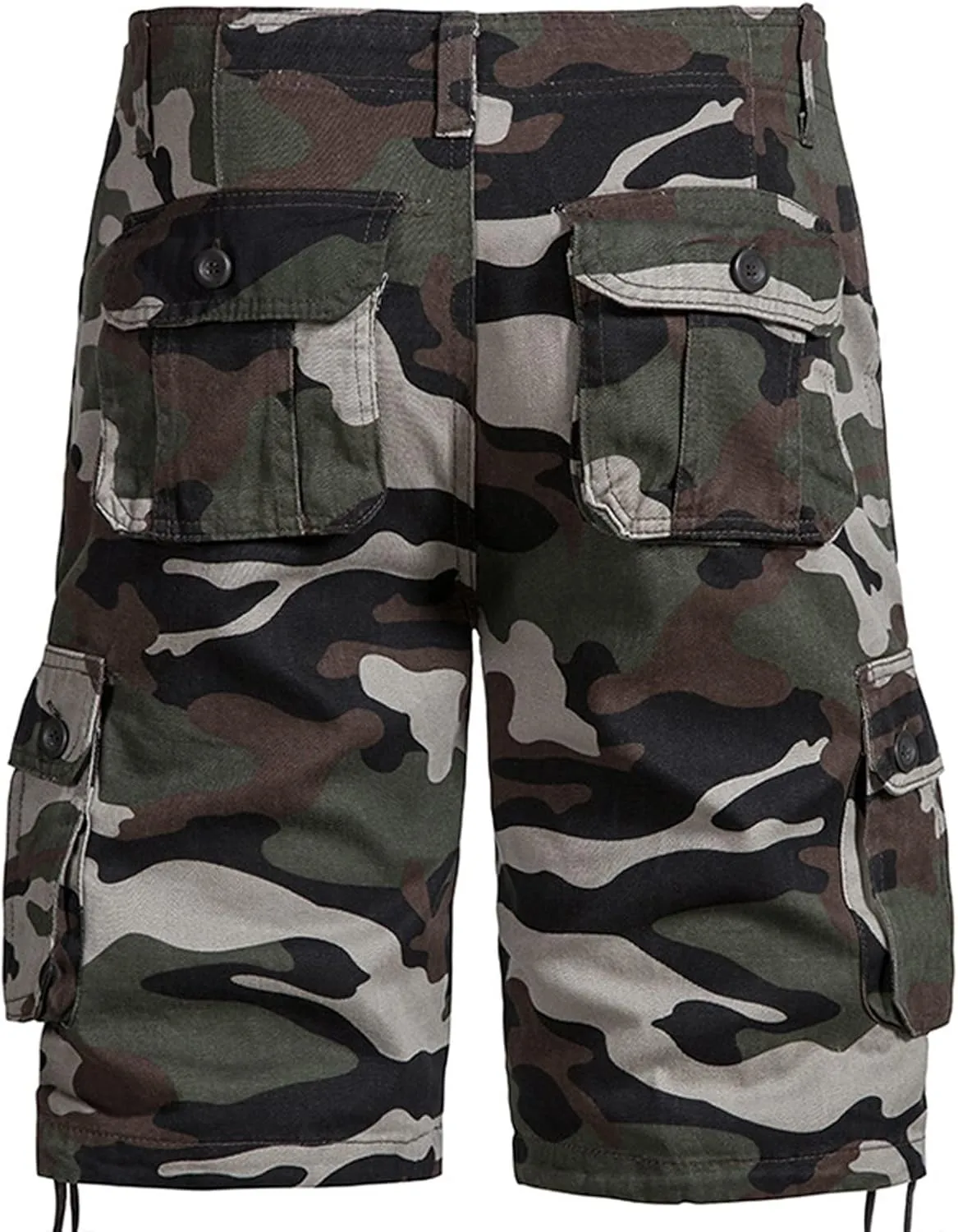 Camo Shorts Men Cargo Pants Summer Casual Camouflage Print Shorts with 6 Pockets Relaxed Fit Casual Bermuda Shorts