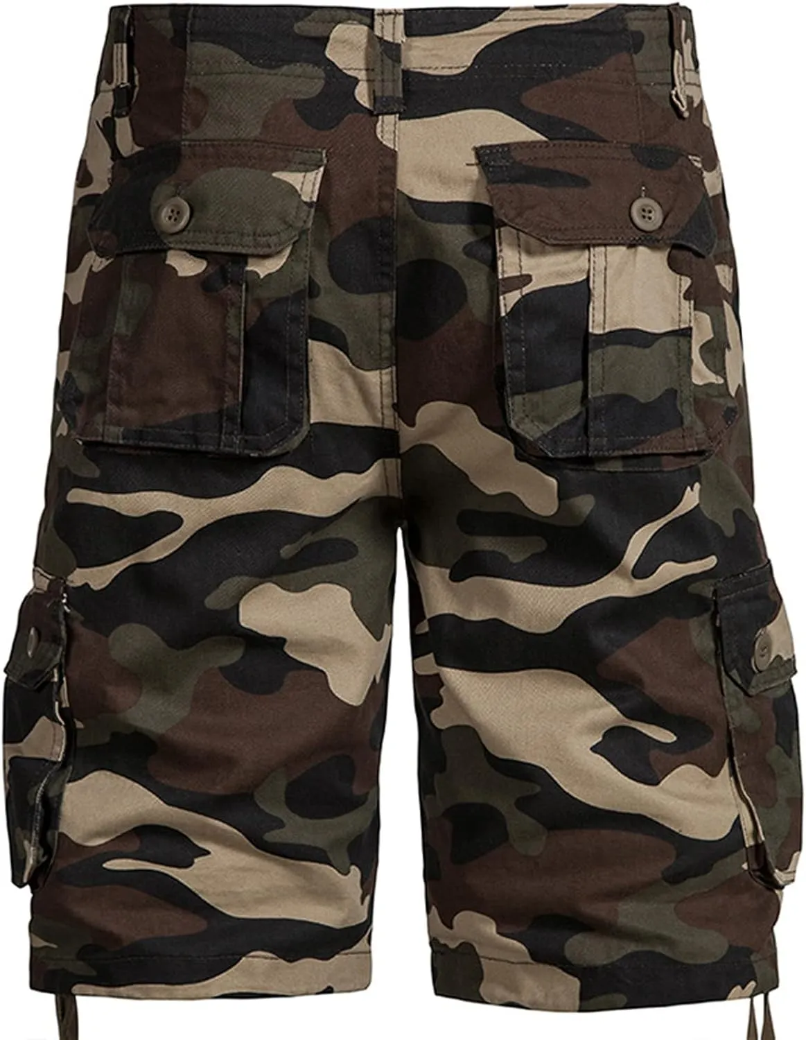 Camo Shorts Men Cargo Pants Summer Casual Camouflage Print Shorts with 6 Pockets Relaxed Fit Casual Bermuda Shorts