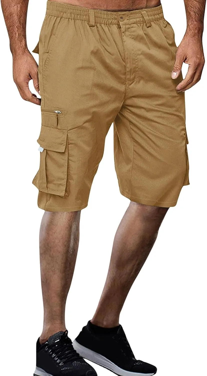 Cargo Shorts for Men Casual Bermuda Shorts Loose Hiking Shorts Outdoor Beach Running Athletic Shorts