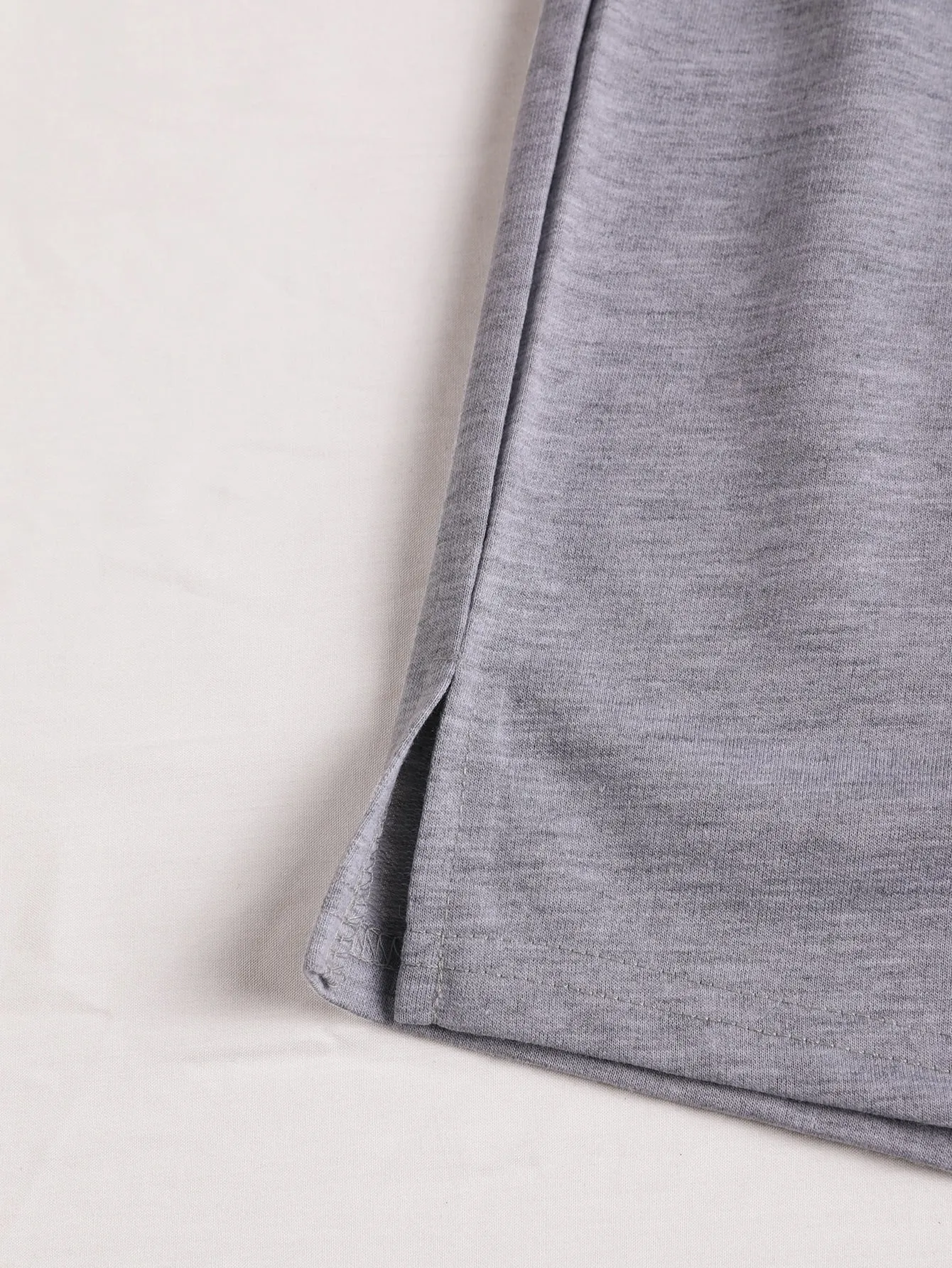 Casual Plain Split Natural Women Shorts