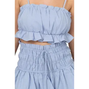 Cecily Cotton 2-piece Skort Set - Blue