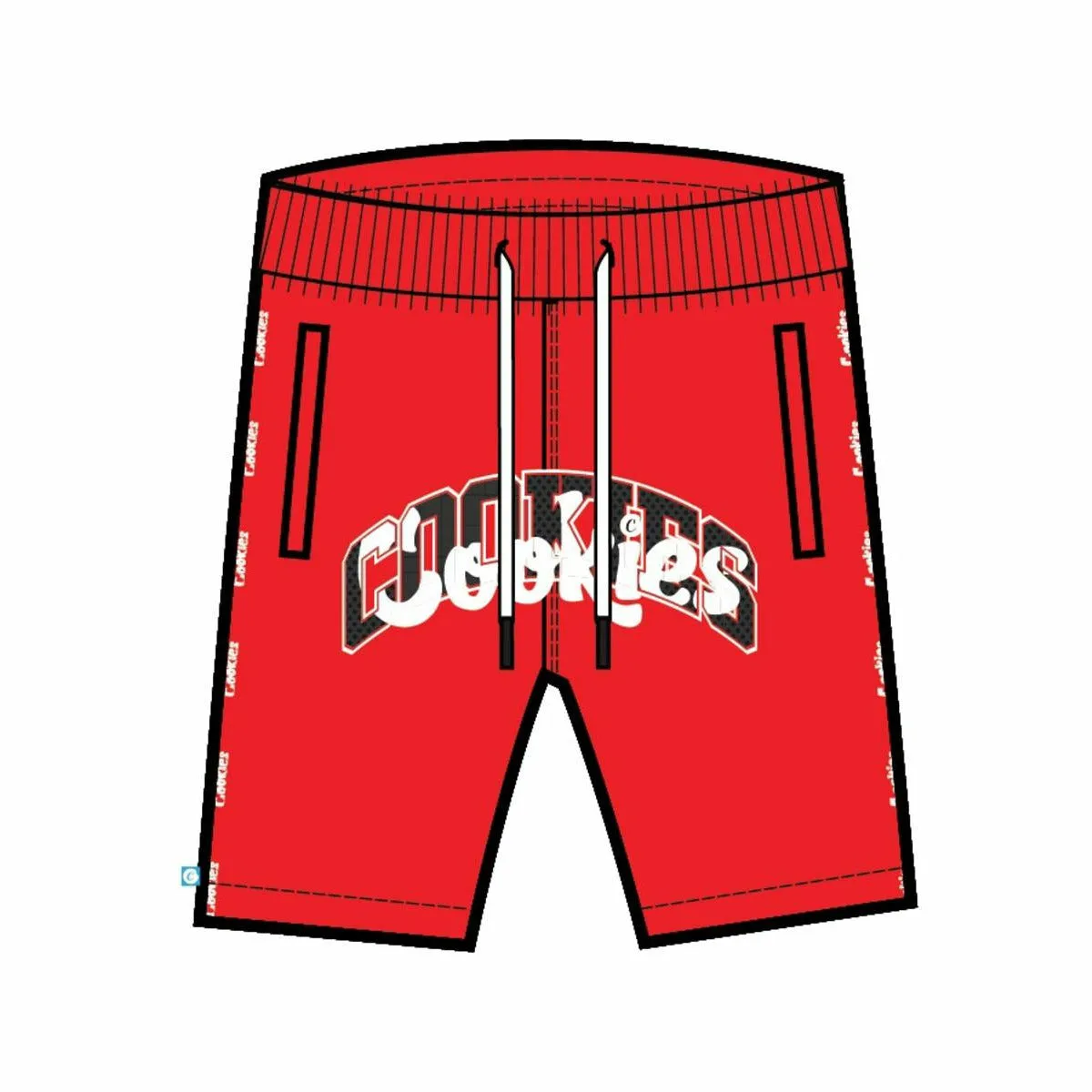 Cookies Loud Pack Interlock Red Sweat Shorts (1557B5852)