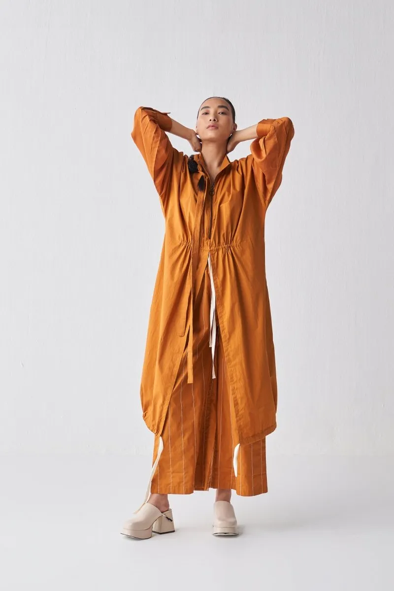 Drawstring Tunic - Rust