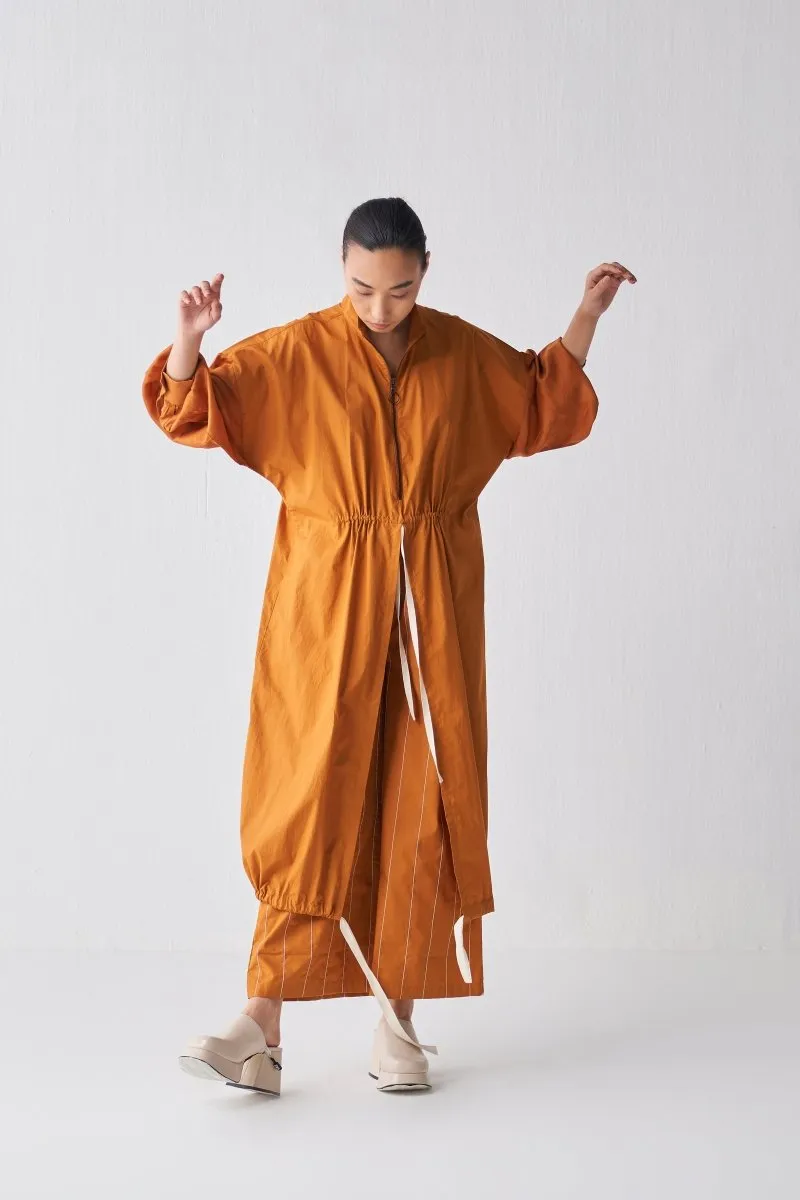 Drawstring Tunic - Rust