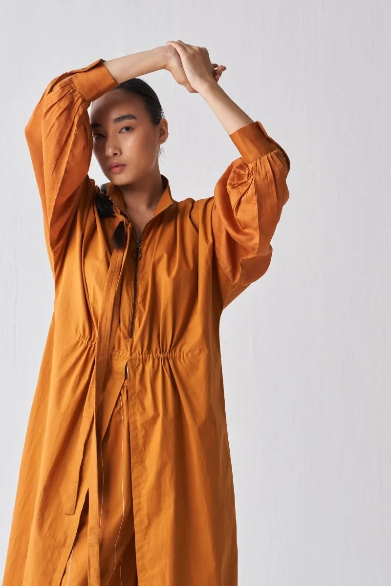 Drawstring Tunic - Rust