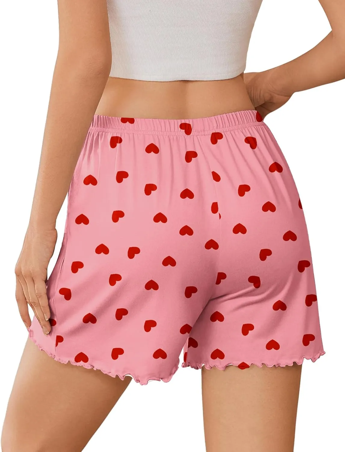 Ekouaer Womens Pajama Shorts Soft Comfy Sleep Shorts Casual Elastic Waist Pj Short with Pockets