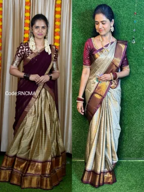 Half saree   Saree combo prebook🥳
