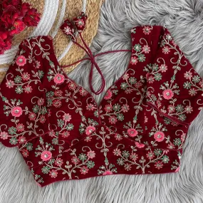 Heavy Pure Soft Velvet With Tricot Fusing blouse.
