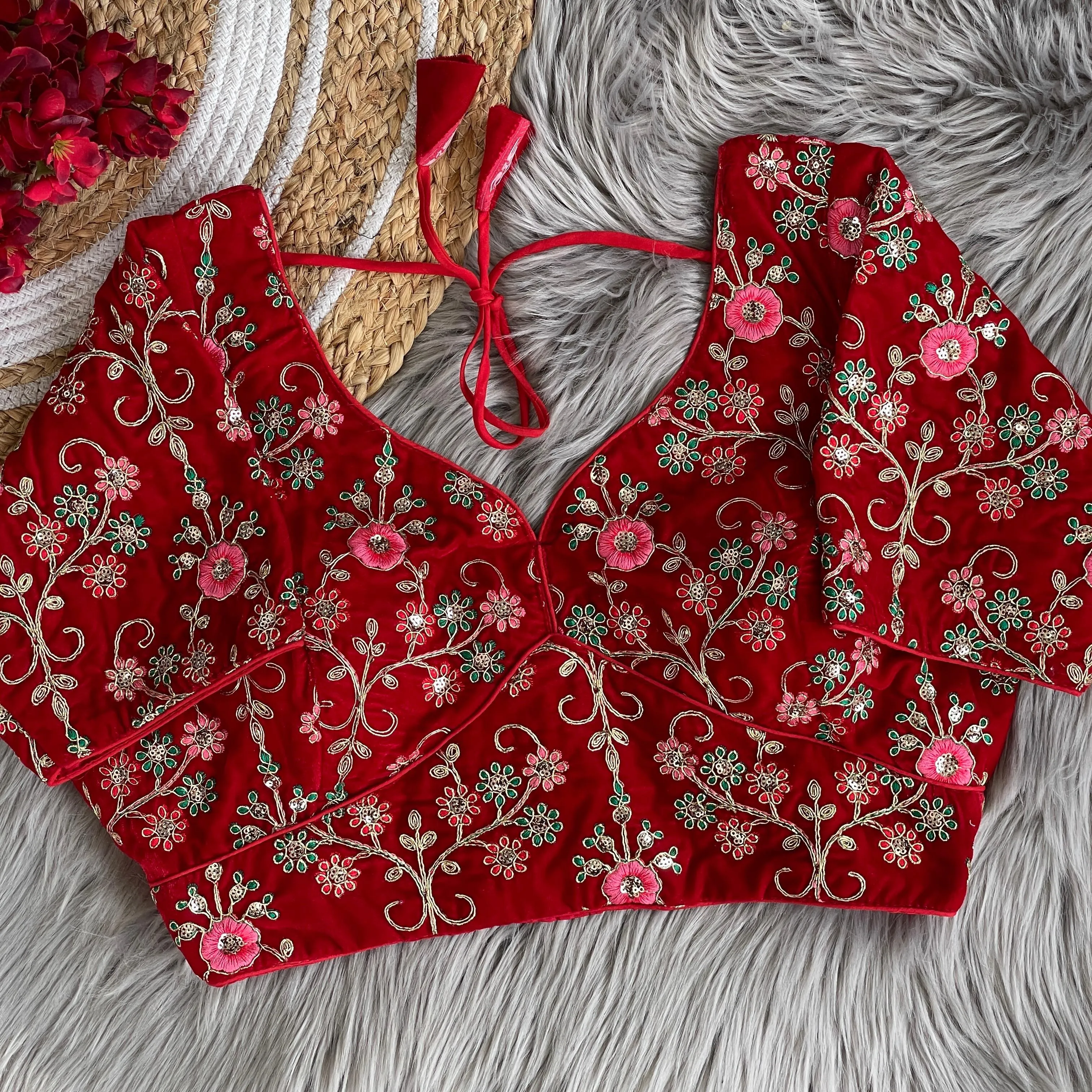 Heavy Pure Soft Velvet With Tricot Fusing blouse.