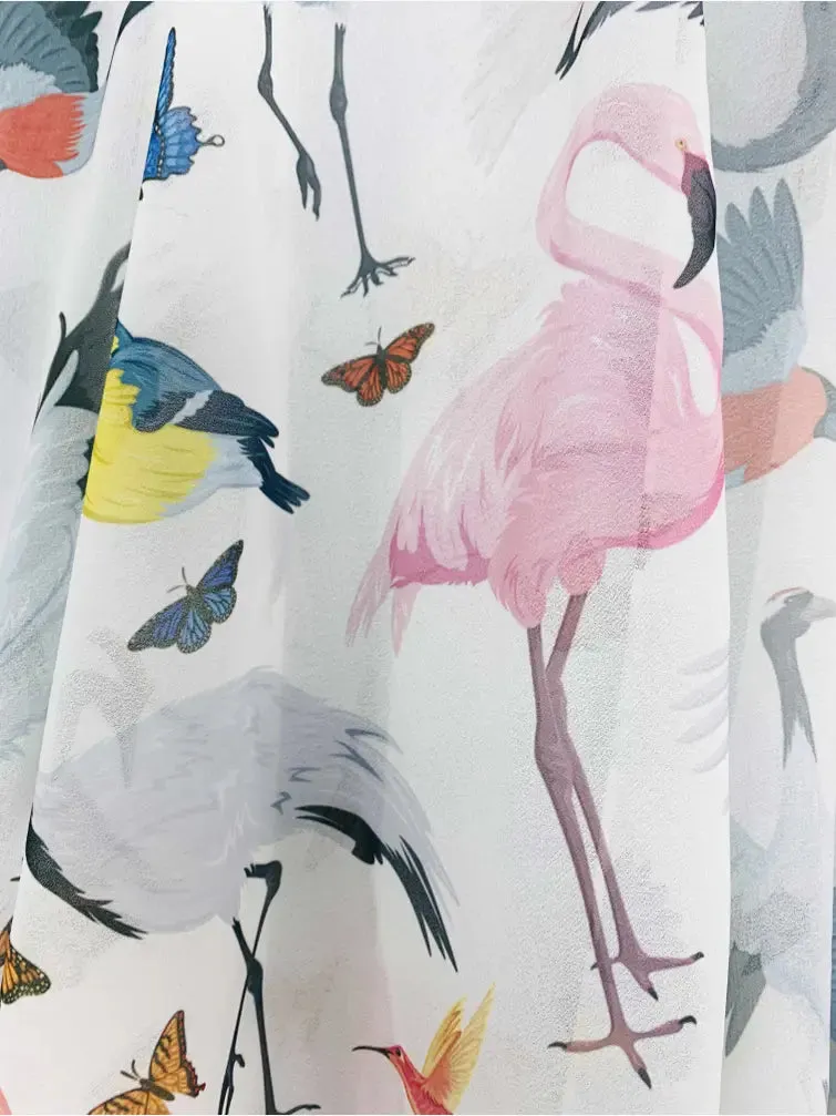 JC070979 Multicolor Bird Kimono