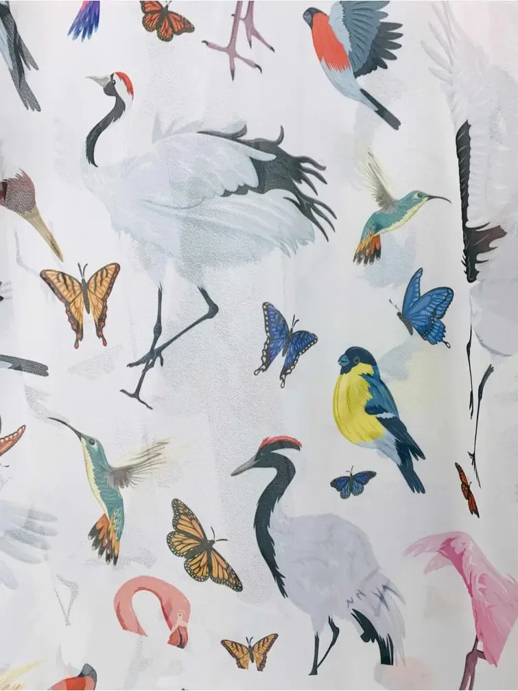 JC070979 Multicolor Bird Kimono