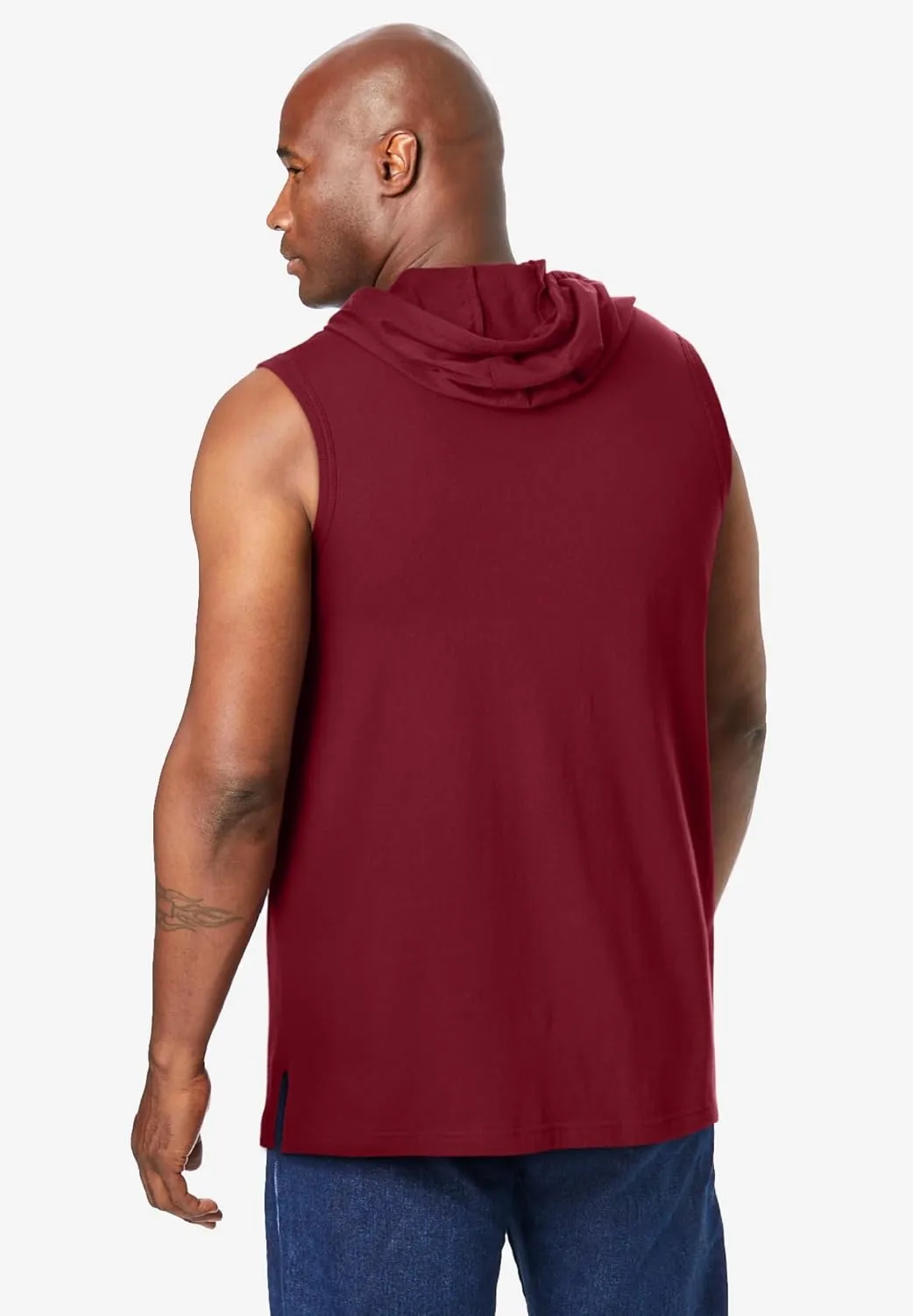 KingSize Men's Big & Tall Lightweight Muscle Hoodie Tee