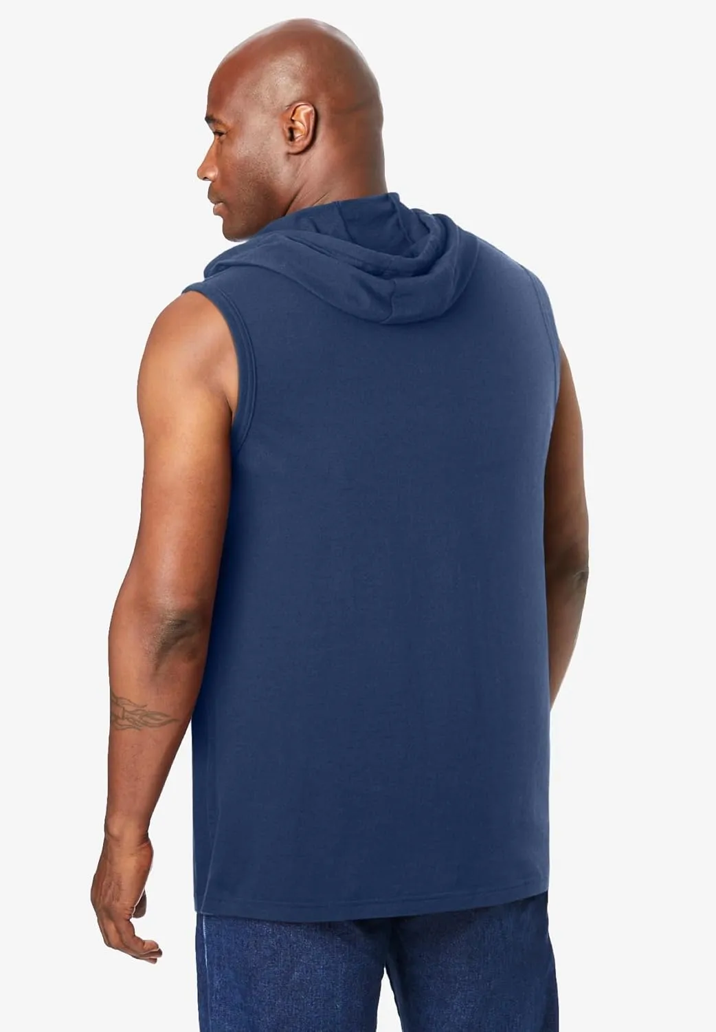 KingSize Men's Big & Tall Lightweight Muscle Hoodie Tee