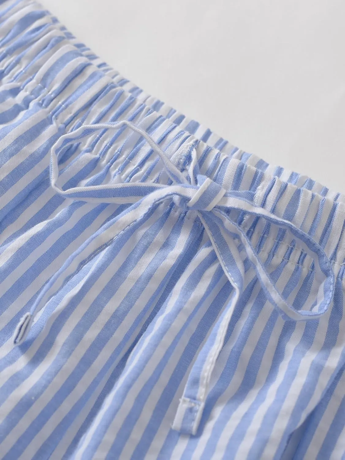 Latuza Women's Cotton Pajama Shorts Soft Seersucker Sleep Shorts Pack