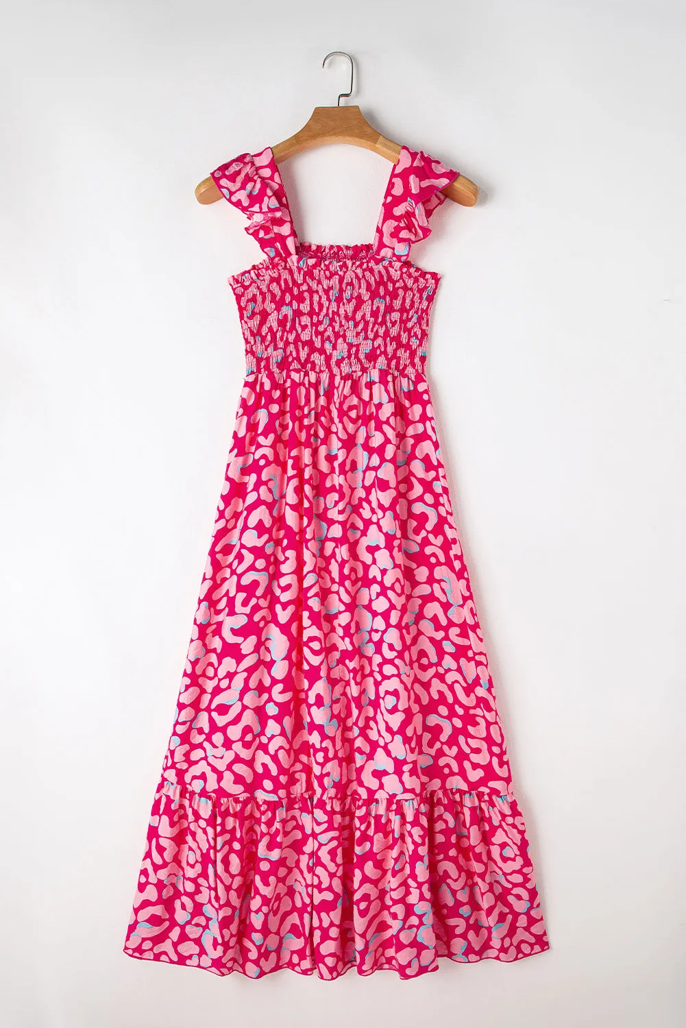 Leopard Sundress Dress - Hot Pink