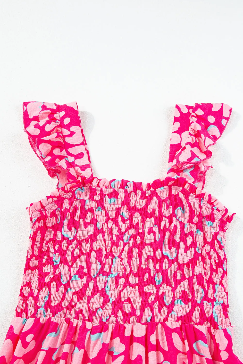Leopard Sundress Dress - Hot Pink