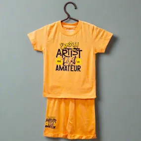 Lucido - T-Shirt & Shorts - Orange - Artist