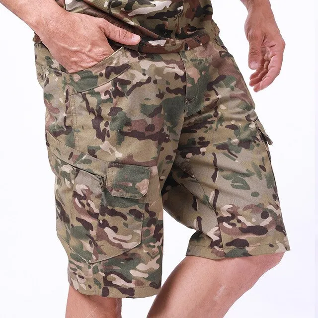 Men Tactical Shorts Hiking Urban Military Outdoor Cargo Shorts Ripstop Casual Multi-pockets Short Combat Hunting Fishing Bermuda