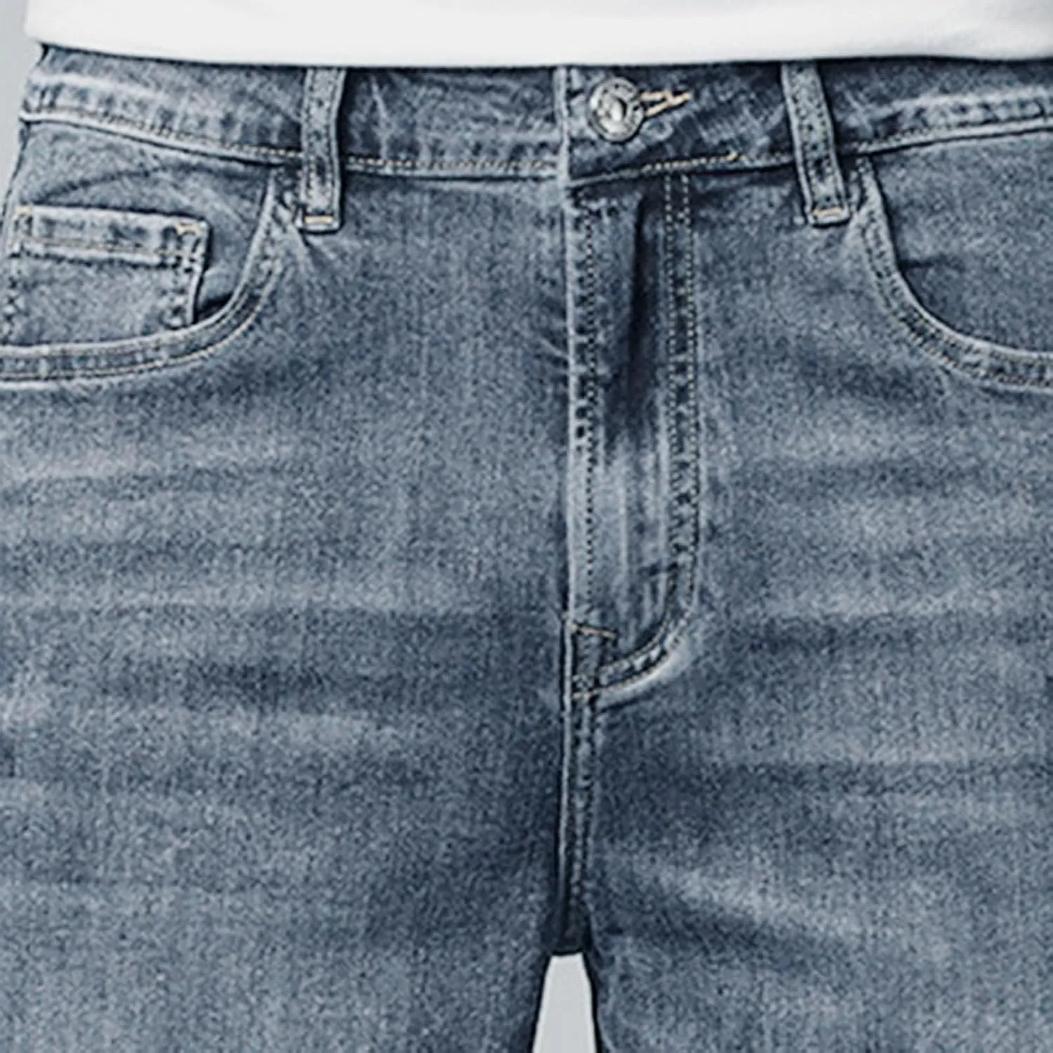Men's Casual Denim Shorts Casual Straight Leg Loose Fit Rolled Hem Washed Shorts Summer Y2K Fashion Streetwear Jeans Shorts
