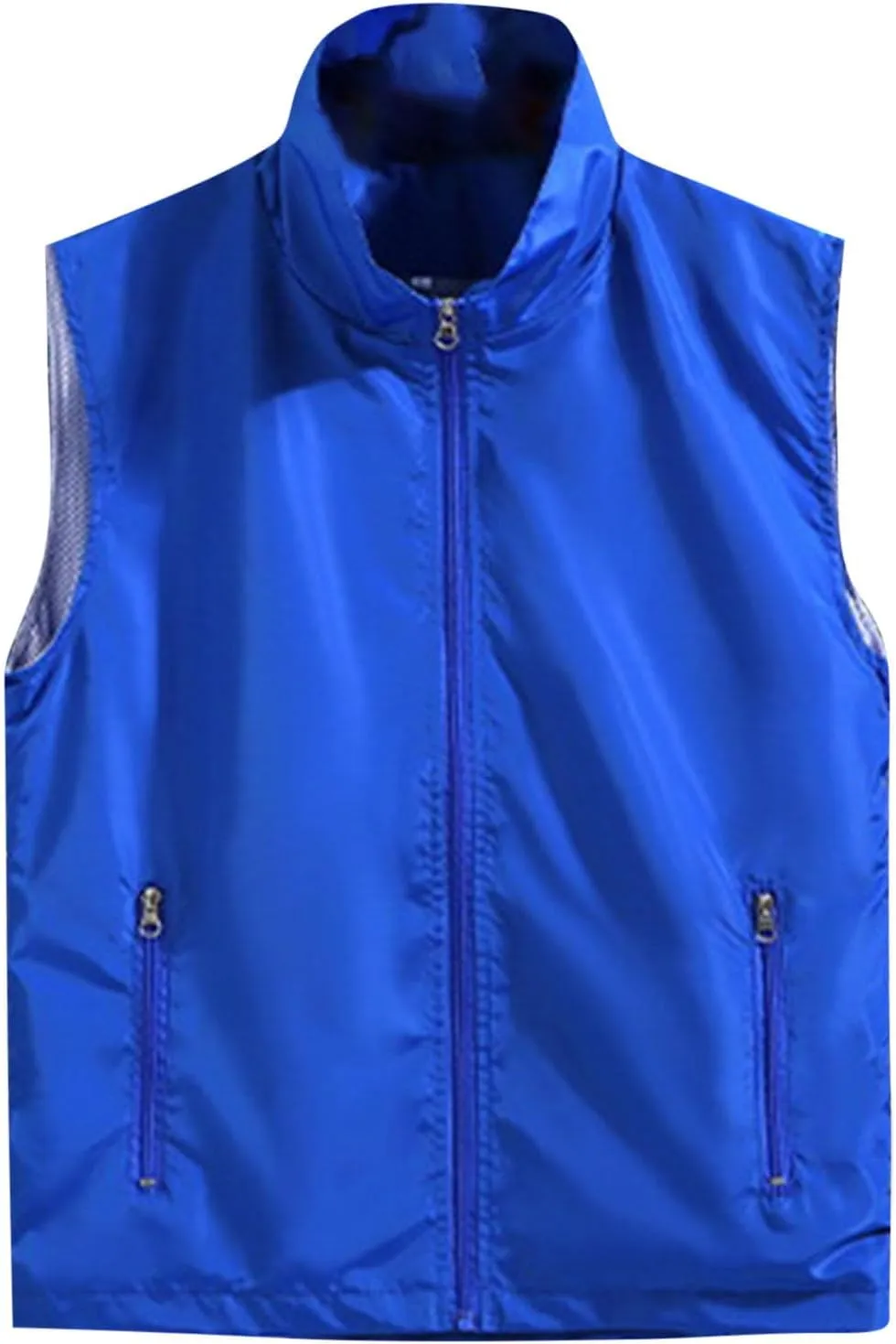 Men's Casual Outerwear Vest Lightweight Zip Up Sleeveless Jacket Outdoor Work Fishing Hiking Golf Vests with Pockets