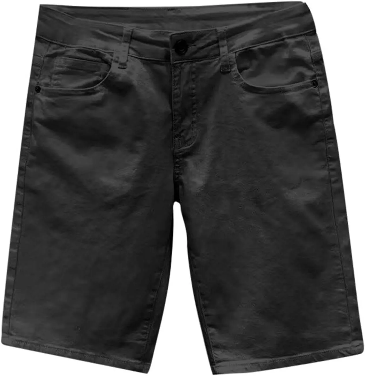 Men's Denim Shorts Casual Slim Stretchy Elastic Waist Shorts Loose Casual Relaxed Fit Lounge Breathable Wide Leg Shorts Camo Shorts,Black,M