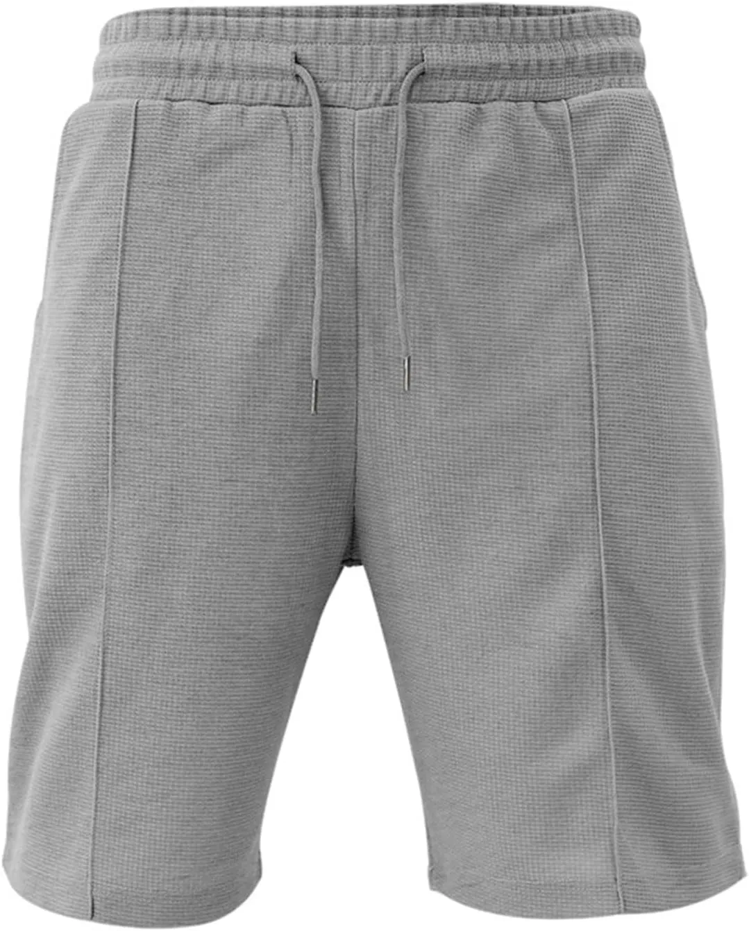 Mens Outdoor Fashion Shorts Waffle Casual Summer Wide Leg Bermuda Shorts with Pockets Elastic Waist Casual Loose Sweat Shorts