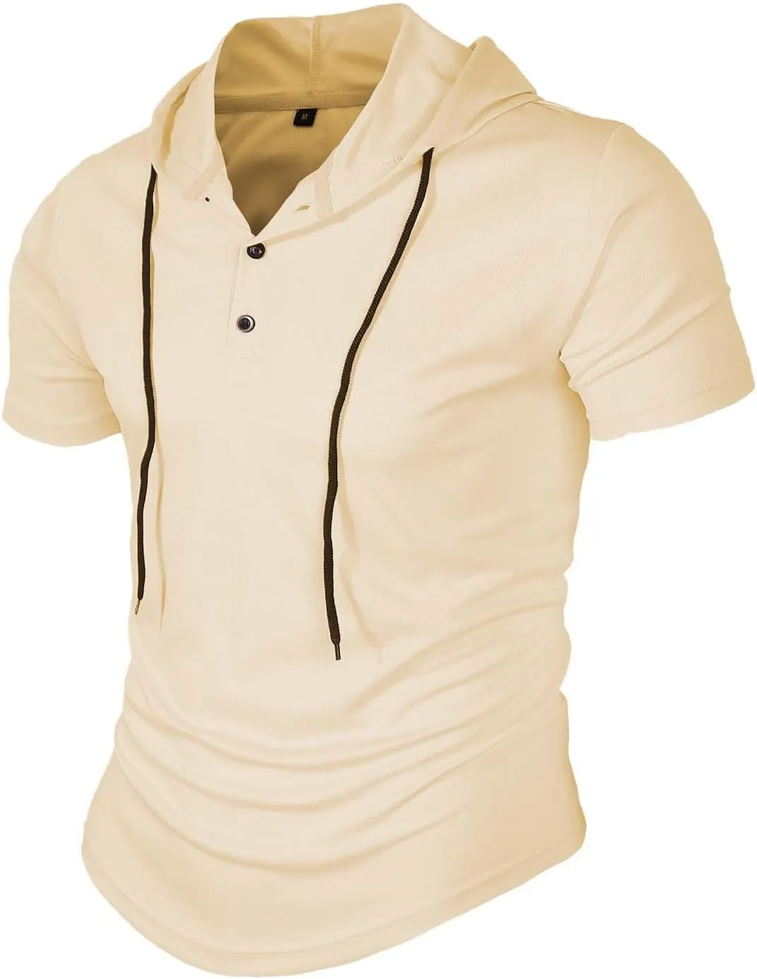 Men's Short Sleeve Hoodie Workout Gym Sweatshirt Stylish V Neck Muscle Athletic Tops Lightweight Sweatshirt Pullover