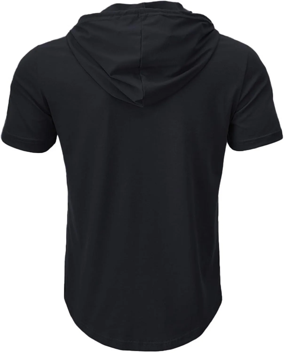 Men's Short Sleeve Hoodie Workout Gym Sweatshirt Stylish V Neck Muscle Athletic Tops Lightweight Sweatshirt Pullover