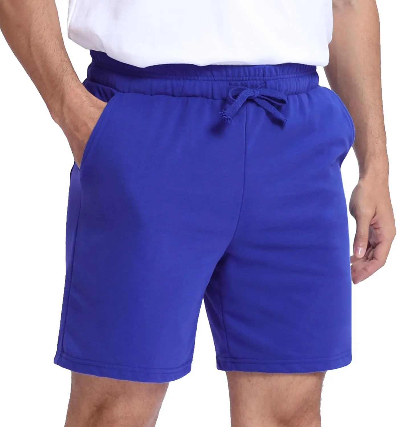 Mens Shorts 100% Cotton with Pockets  Lightweight, Soft Athletic Shorts for Lounge, Sleep, Workout