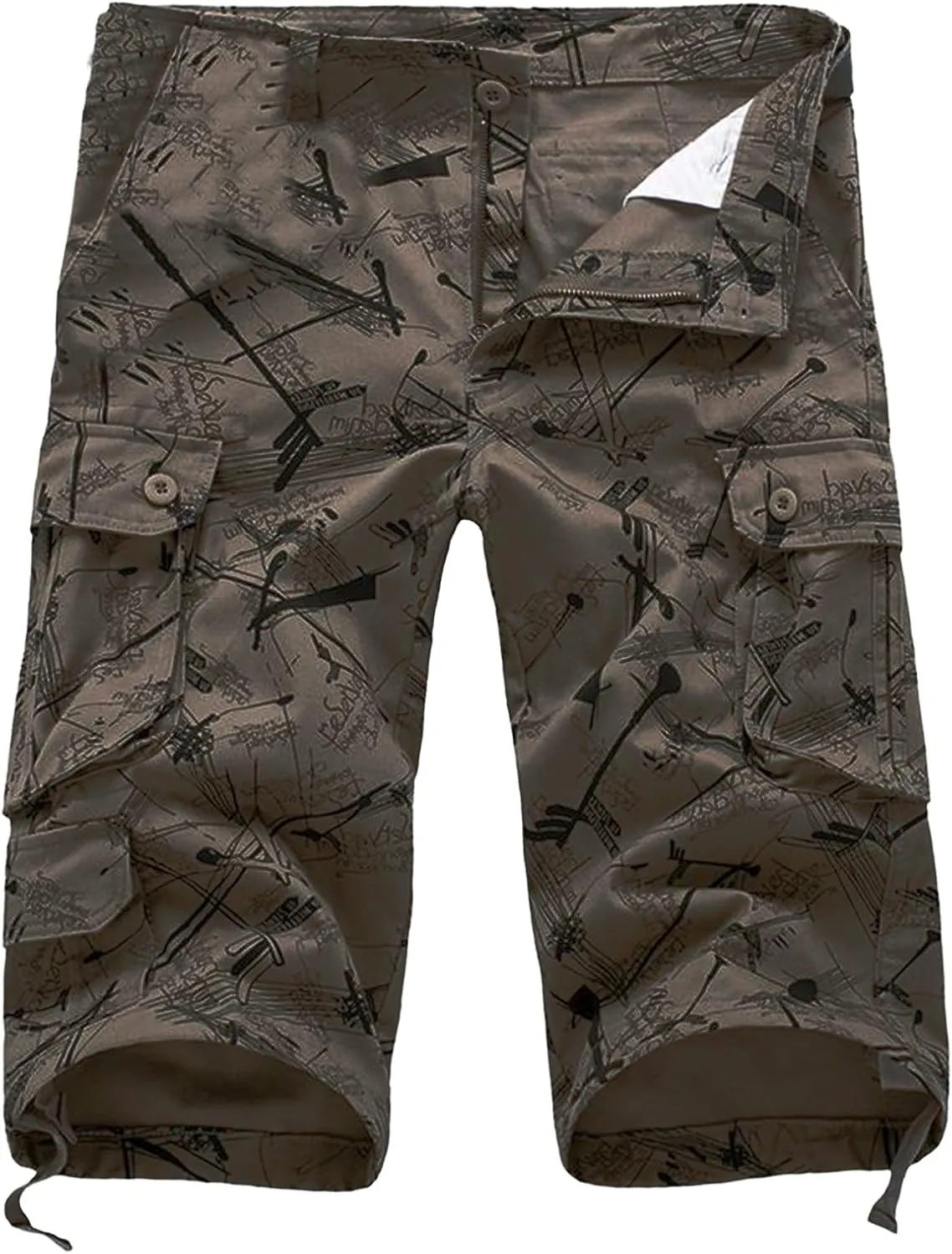 Mens Shorts Casual Big and Tall Cargo Shorts Cotton Work Shorts Multi Pocket Casual Comfort Flex Waistband Shorts