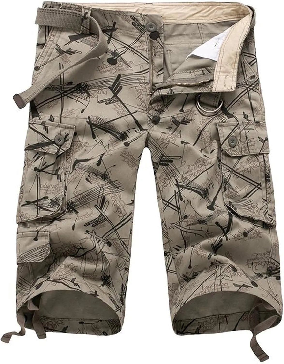 Mens Shorts Casual Big and Tall Cargo Shorts Cotton Work Shorts Multi Pocket Casual Comfort Flex Waistband Shorts