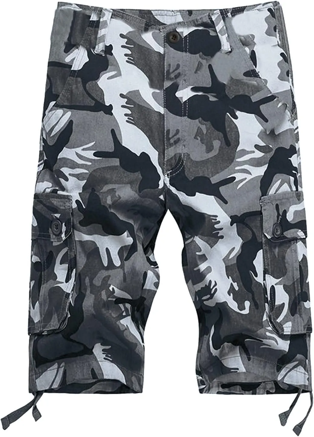 Mens Shorts Casual Big and Tall Casual Twill Cargo Shorts Cotton Drawstring Classic Stretch Hiking Tactical Shorts