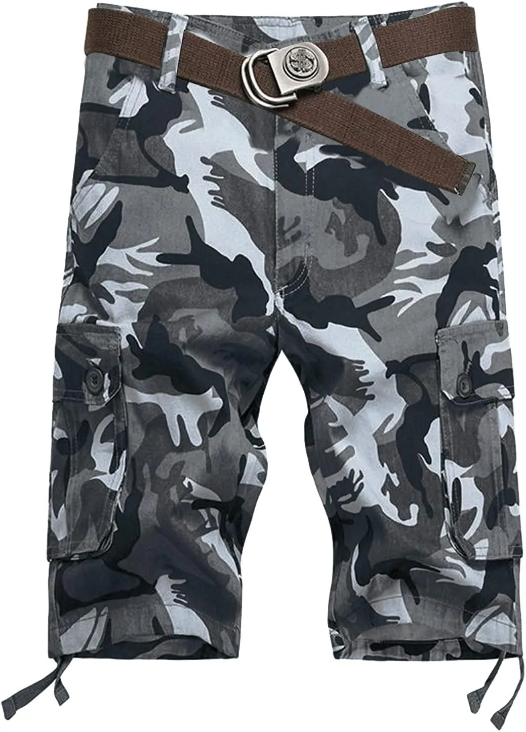 Mens Shorts Casual Big and Tall Casual Twill Cargo Shorts Cotton Drawstring Classic Stretch Hiking Tactical Shorts