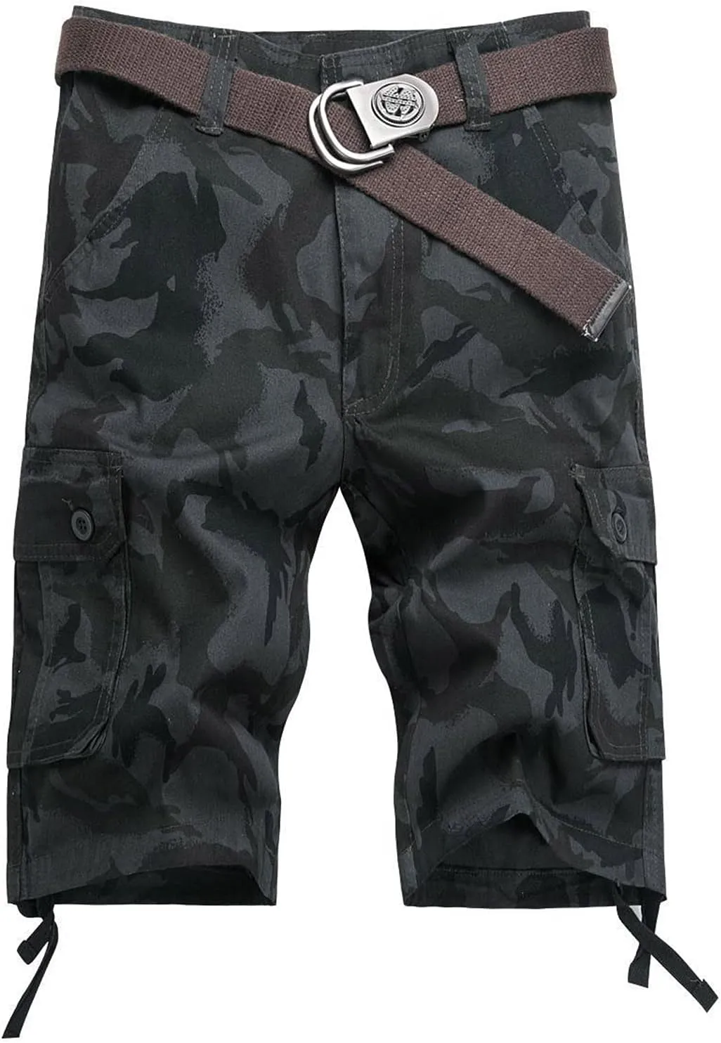 Mens Shorts Casual Big and Tall Casual Twill Cargo Shorts Cotton Drawstring Classic Stretch Hiking Tactical Shorts