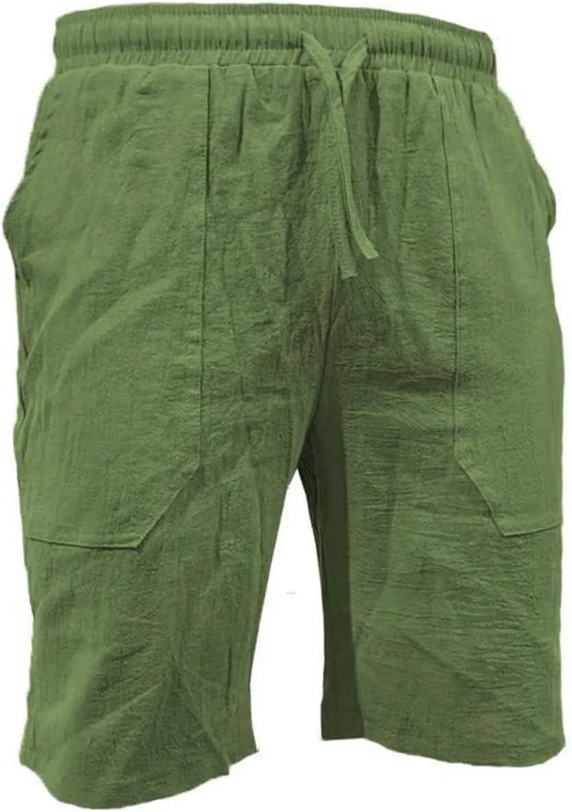 Mens Summer Shorts Men's Sports Shorts Beach Shorts Casual Cotton Linen Shorts Chores Para Men's Casual Mens