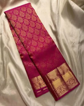 Phenomenal Dark Pink Soft Silk Saree With Ethereal Blouse Piece