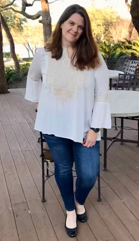 Plus-Size Embroidery Tunic