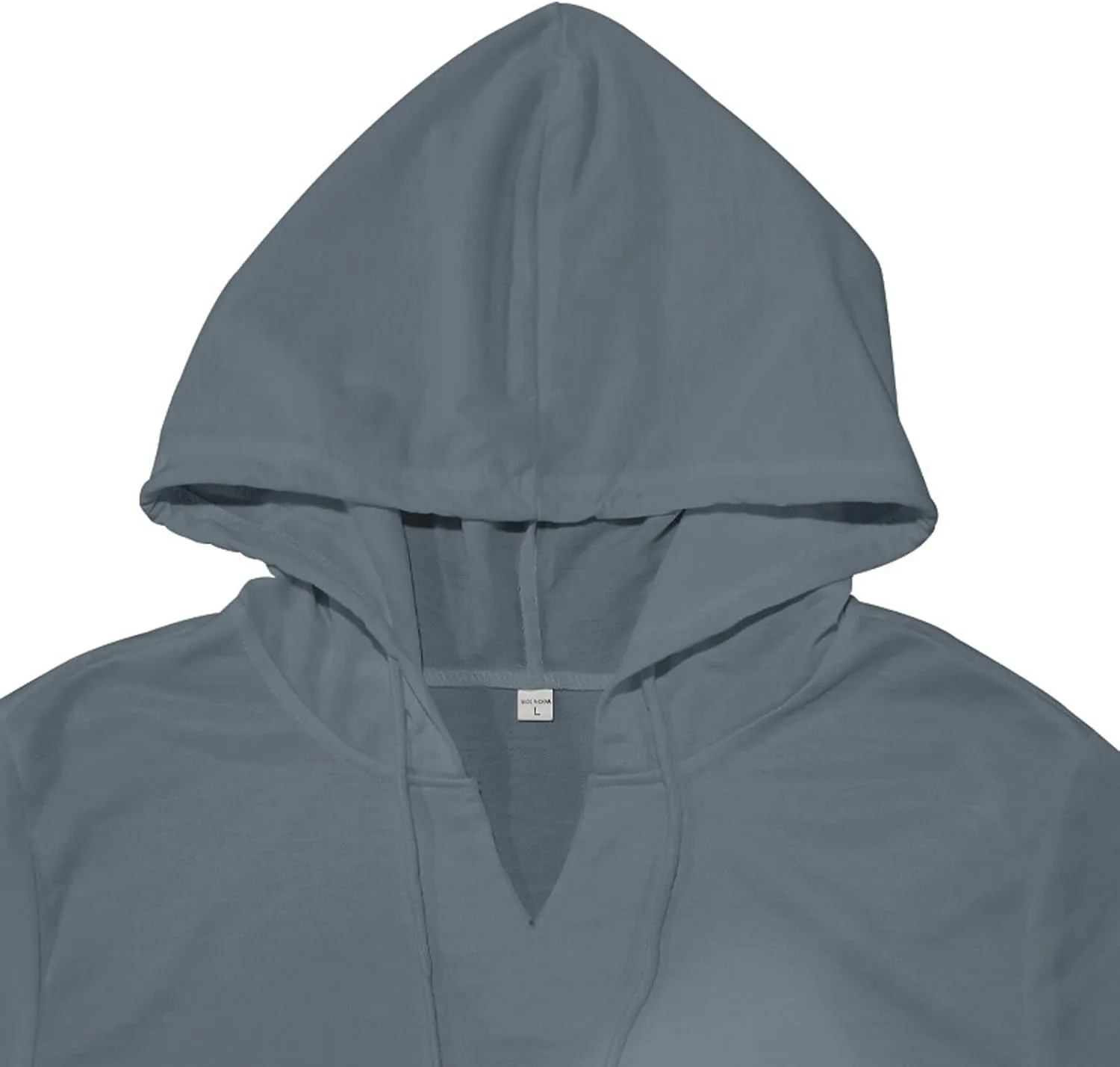 Short Sleeve Hoodies for Men Cotton Blend Summer Lightweight Hooded T-Shirt V Neck Pullover with Kangaroo Pocket