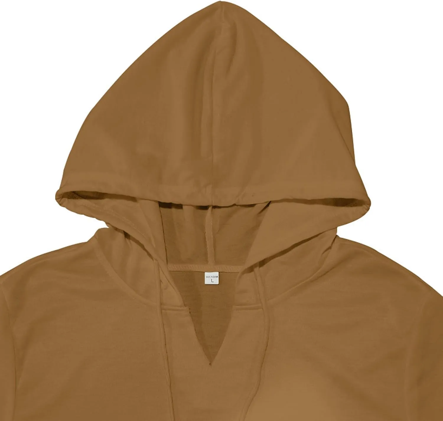 Short Sleeve Hoodies for Men Cotton Blend Summer Lightweight Hooded T-Shirt V Neck Pullover with Kangaroo Pocket