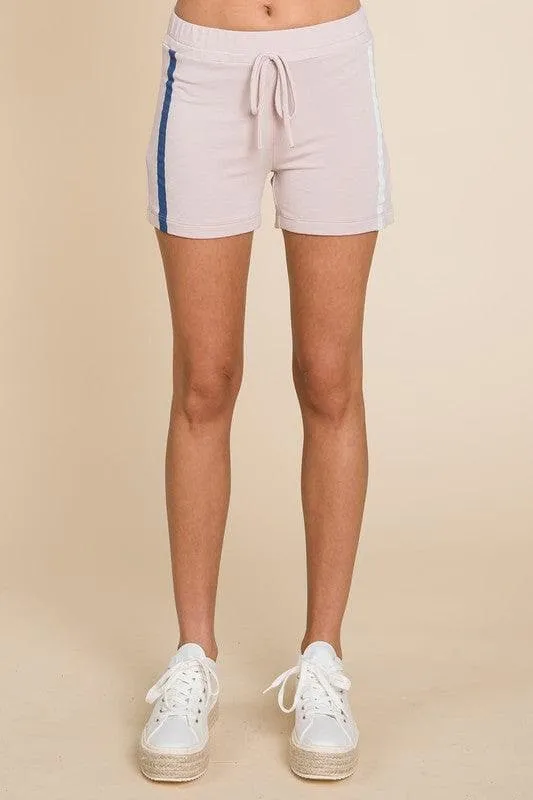 Side Stripe and Back Pocket French Terry Short