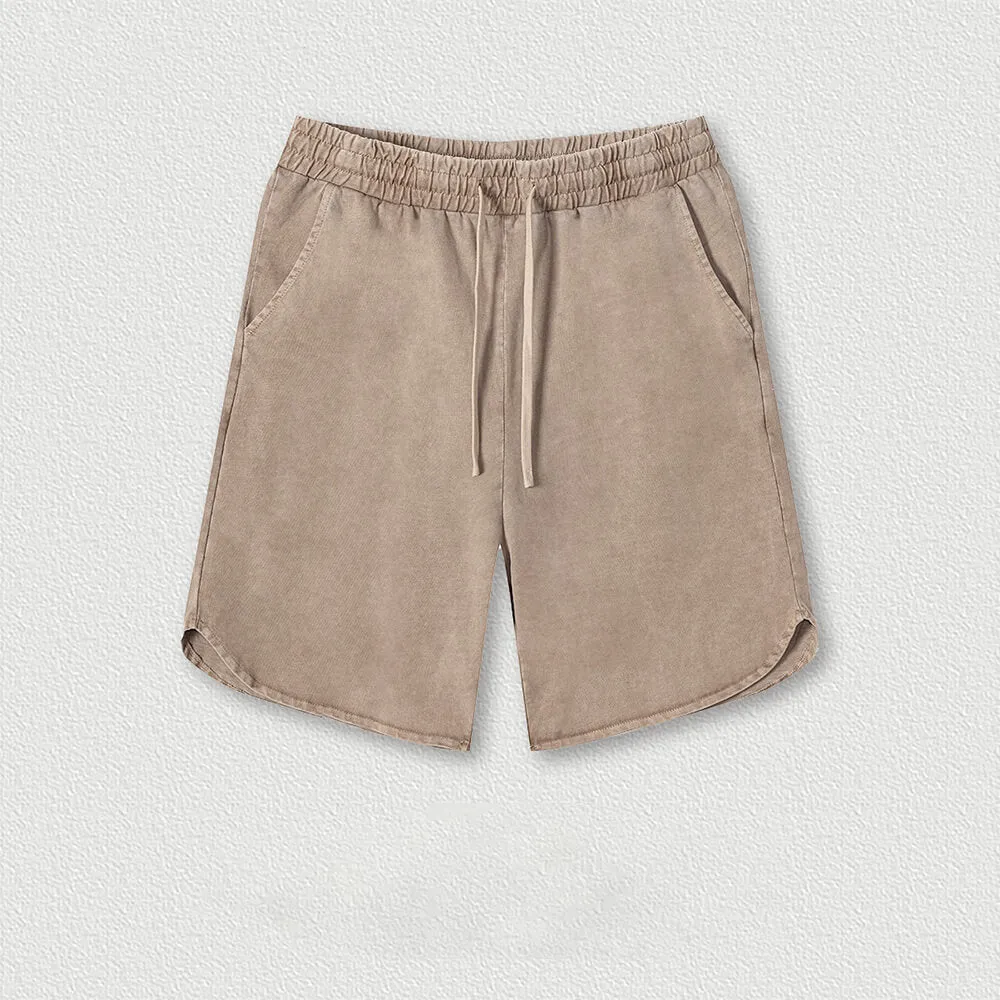 Simple Solid Color Strappy Pocket Shorts
