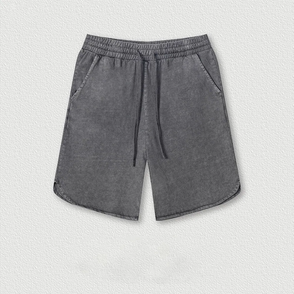 Simple Solid Color Strappy Pocket Shorts