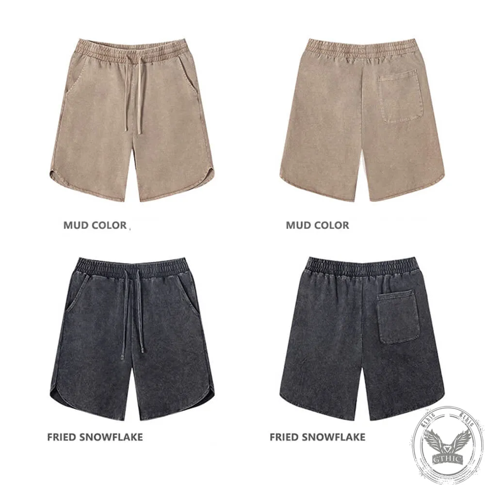 Simple Solid Color Strappy Pocket Shorts