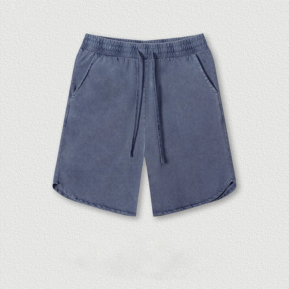 Simple Solid Color Strappy Pocket Shorts