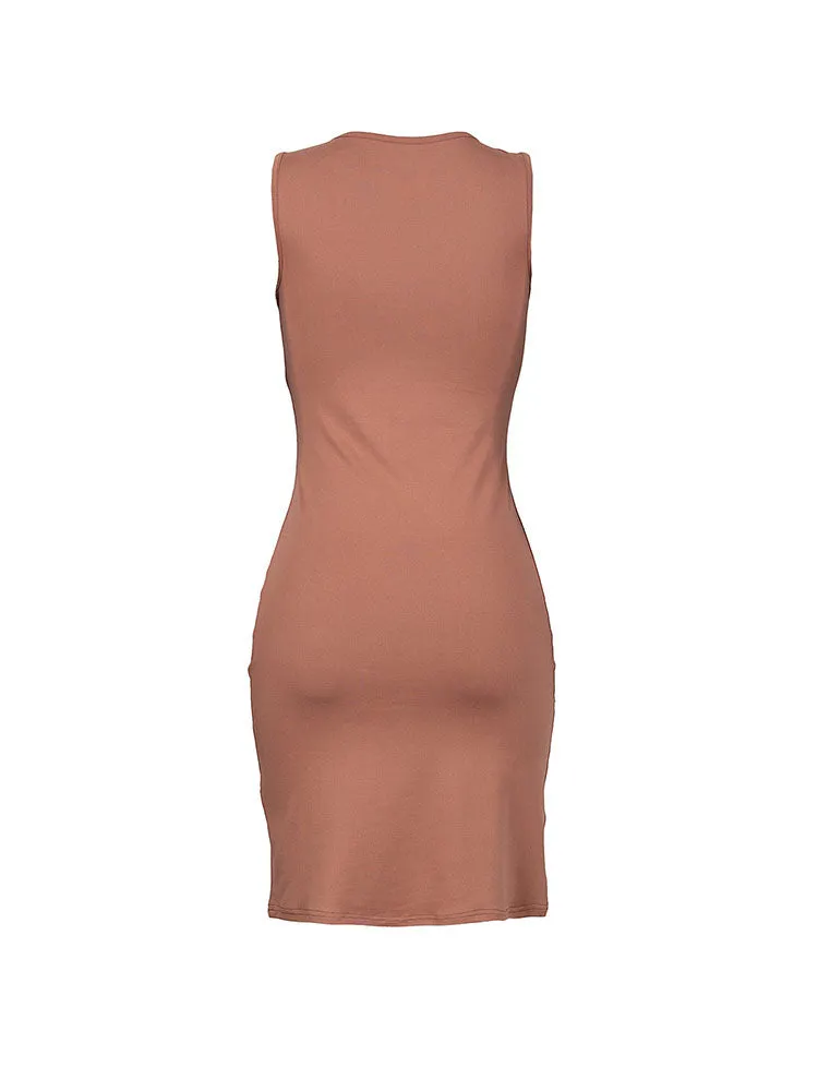 Sleeveless Hollow Out Mini Dress