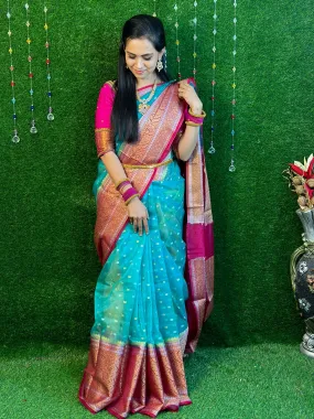Soft organza semi silk saree YYY