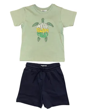 SS25 Mayoral Boys Bayleaf Casual T-Shirt and Shorts Set